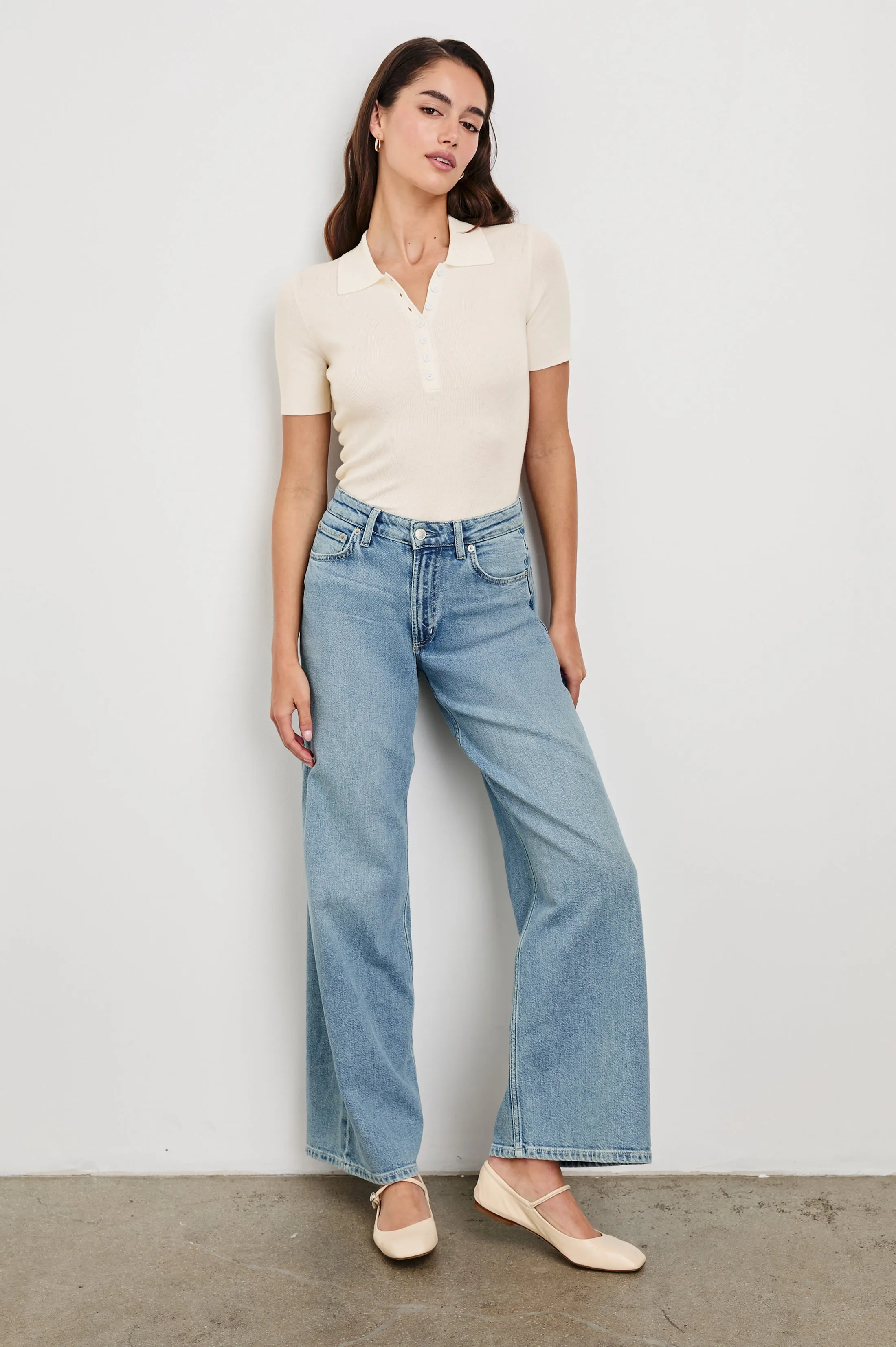 COURT POLO SHIRT - WHITE Rails