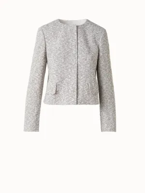 Cropped Bouclé Tweed Jacket Akris