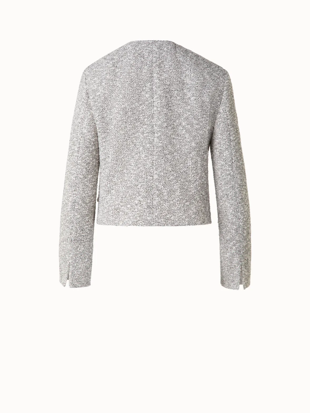 Cropped Bouclé Tweed Jacket Akris