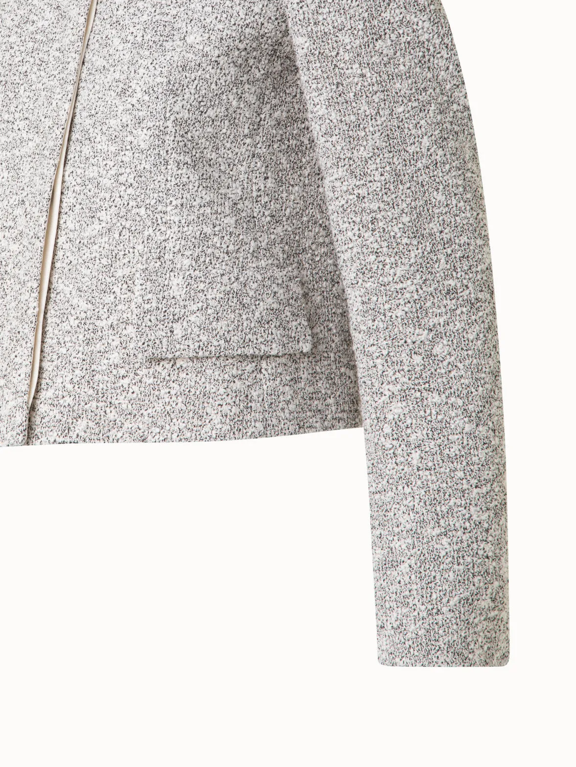 Cropped Bouclé Tweed Jacket Akris