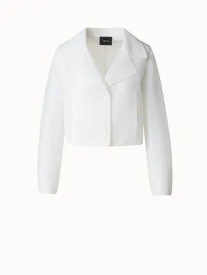 Cropped Jacket in Sheer Techno-Grid Akris