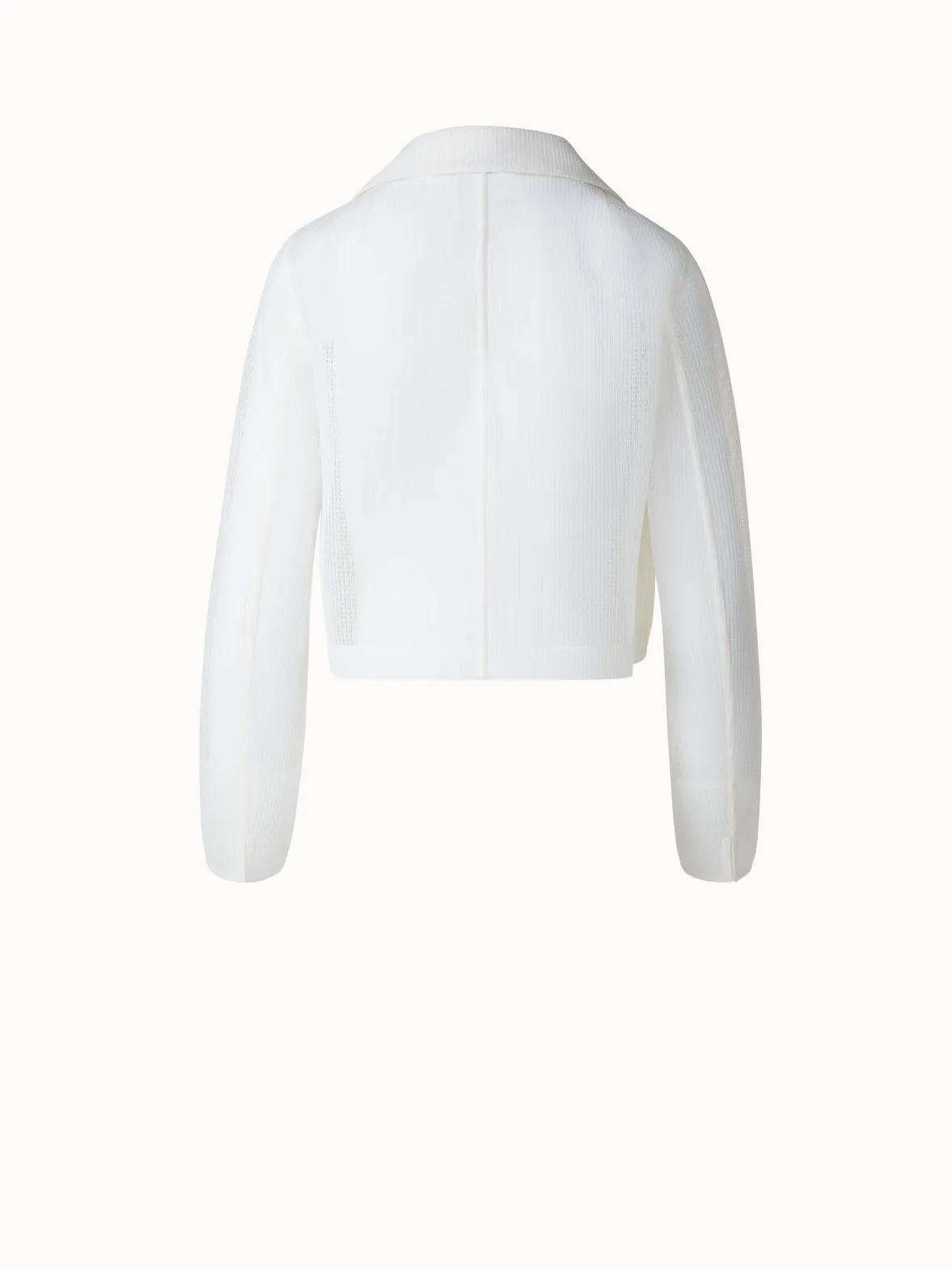 Cropped Jacket in Sheer Techno-Grid Akris