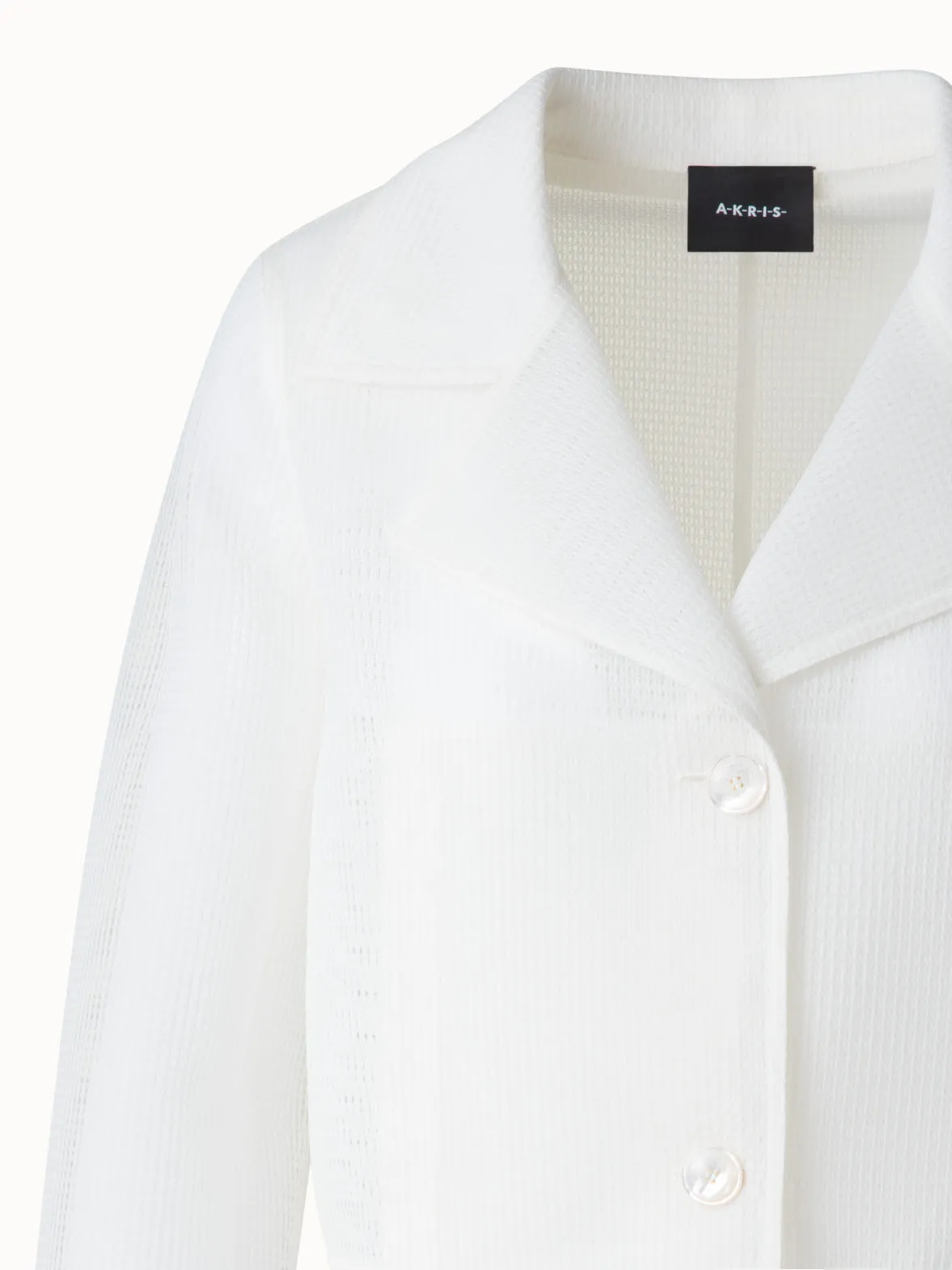 Cropped Jacket in Sheer Techno-Grid Akris