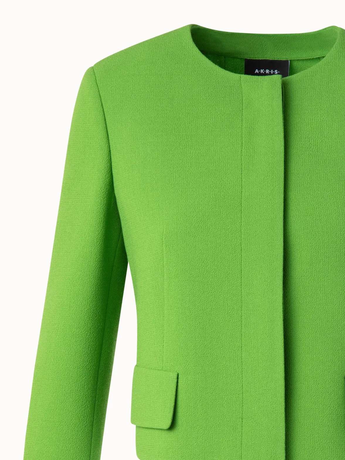 Cropped Jacket in Wool Double-Face Akris