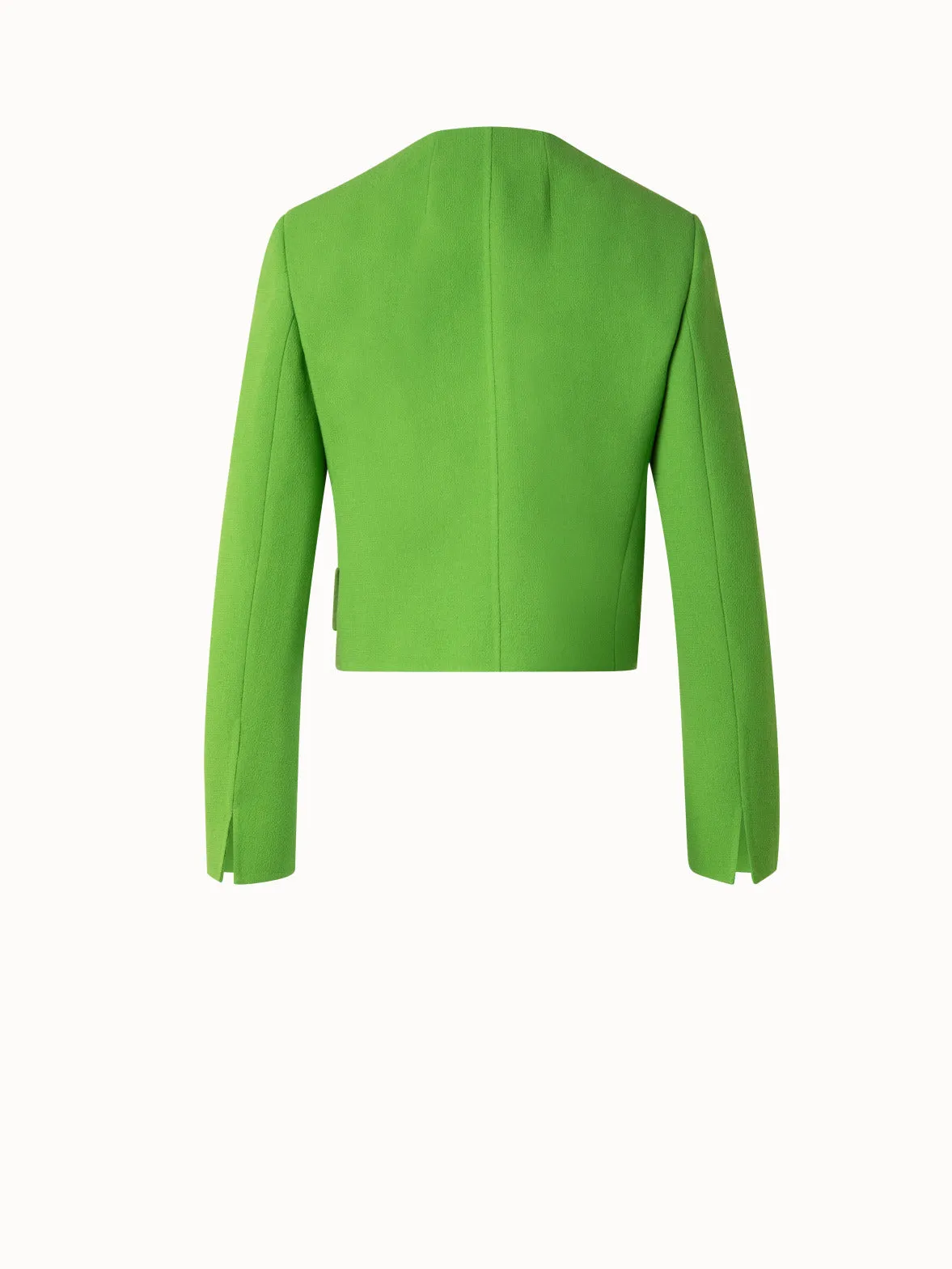 Cropped Jacket in Wool Double-Face Akris