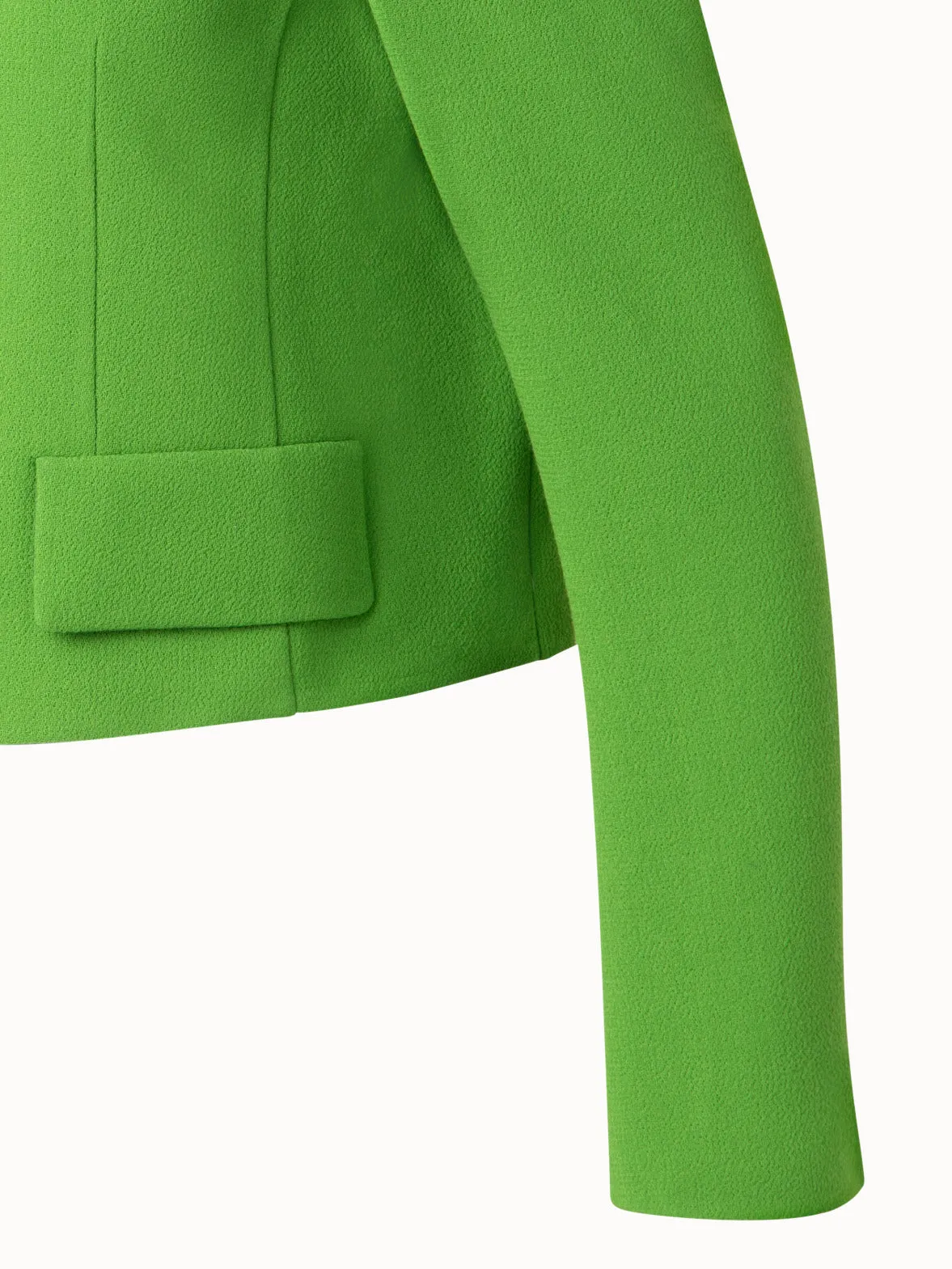Cropped Jacket in Wool Double-Face Akris