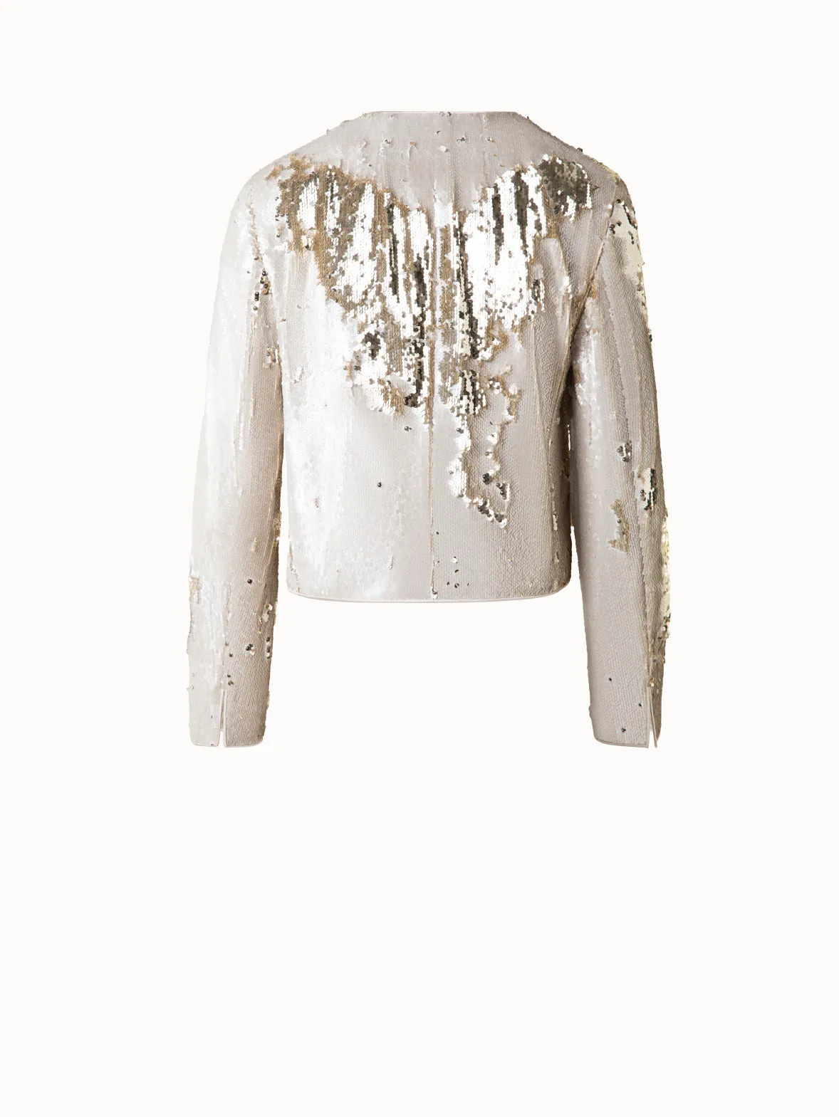 Cropped Jacket with Dual Sequins Akris