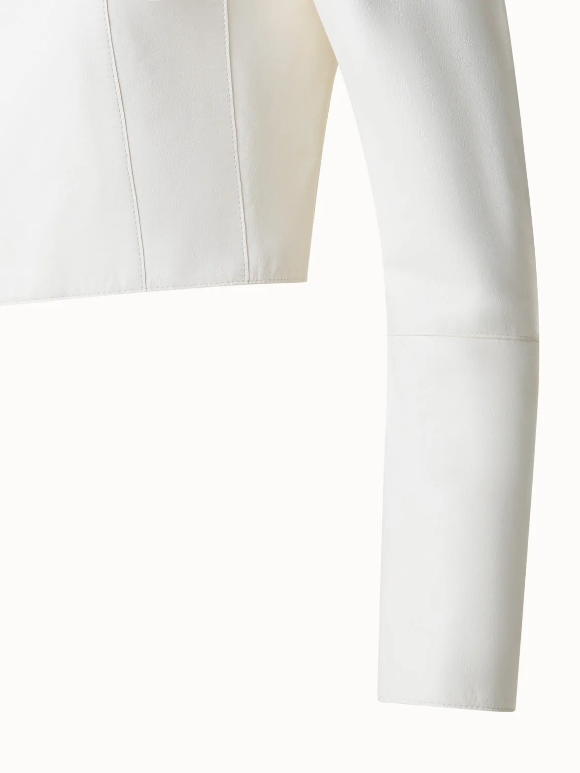 Cropped Leather Jacket Akris