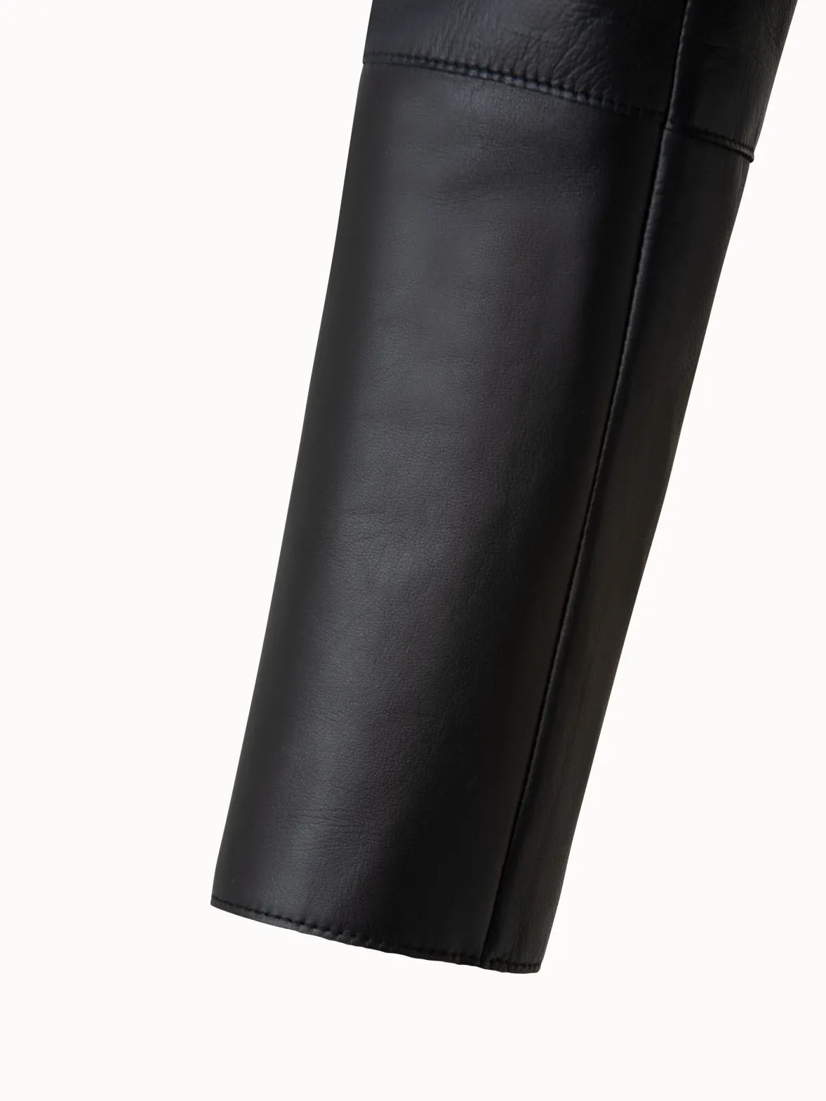 Cropped Leather Jacket Akris