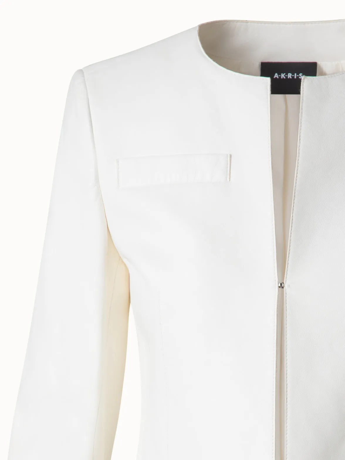 Cropped Leather Jacket Akris