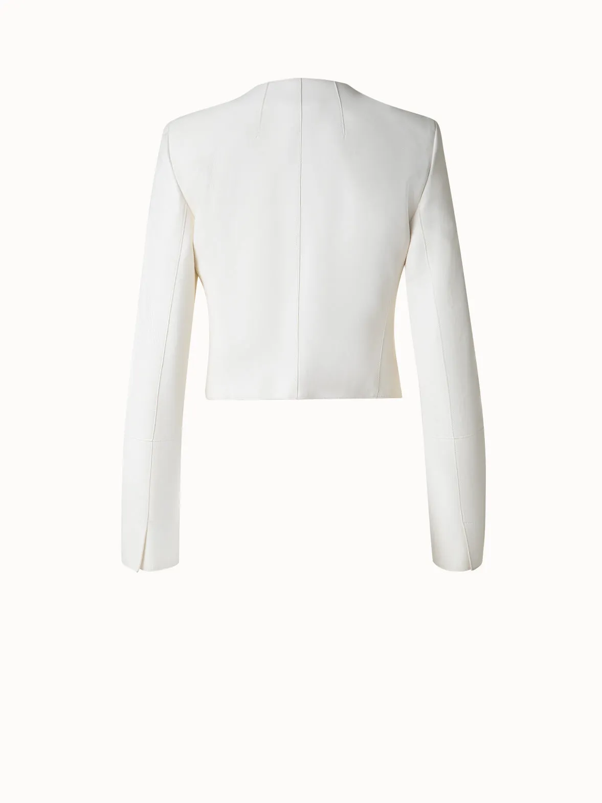 Cropped Leather Jacket Akris