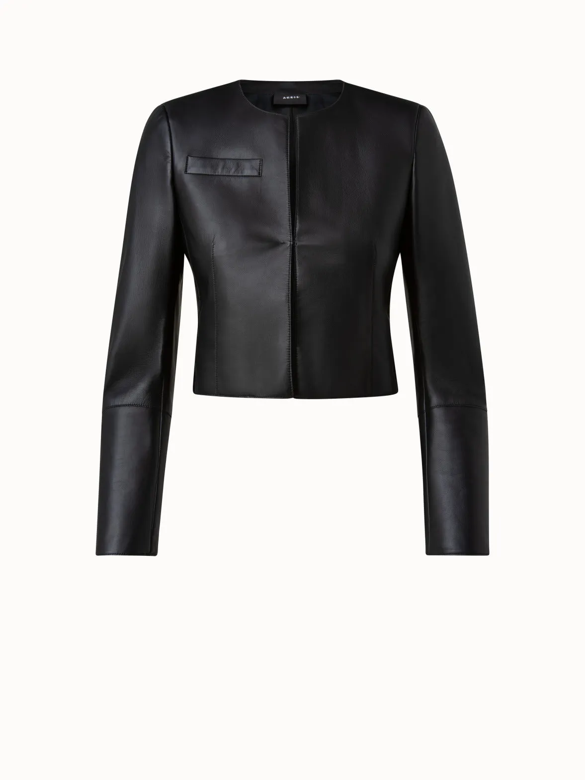 Cropped Leather Jacket Akris