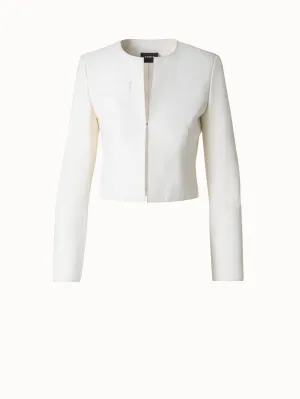 Cropped Leather Jacket Akris