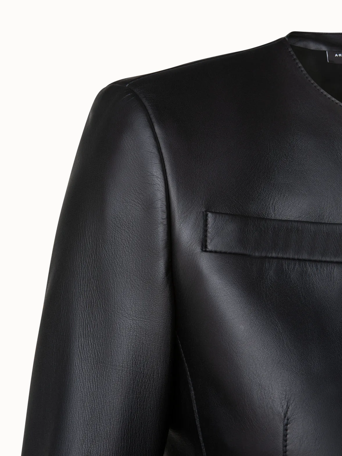 Cropped Leather Jacket Akris