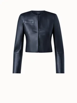 Cropped Leather Jacket Akris