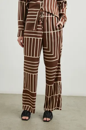 DAMANI PANT - BROWN LINE ART Rails