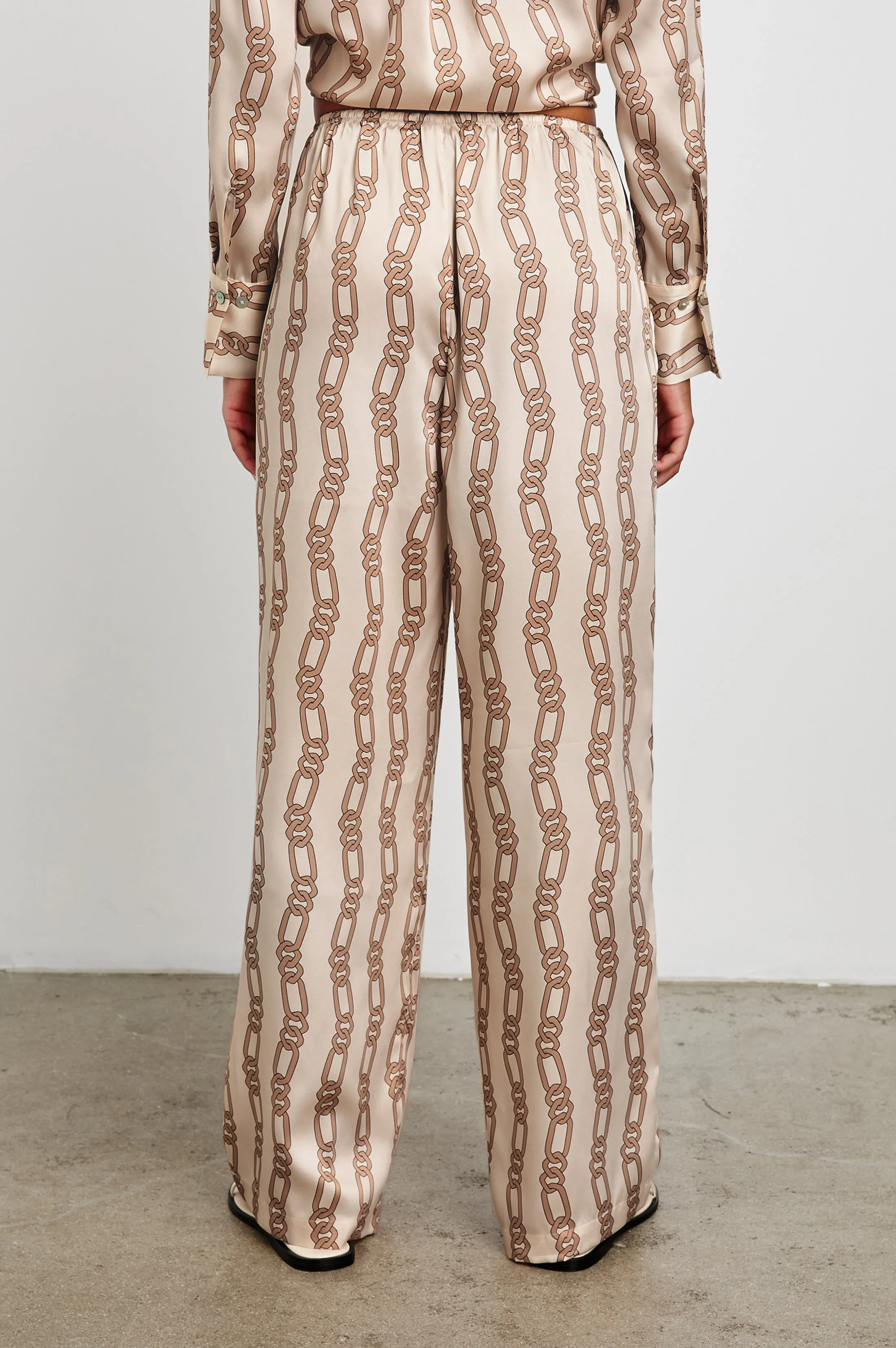 DAMANI PANT - IVORY GOLD LINK Rails