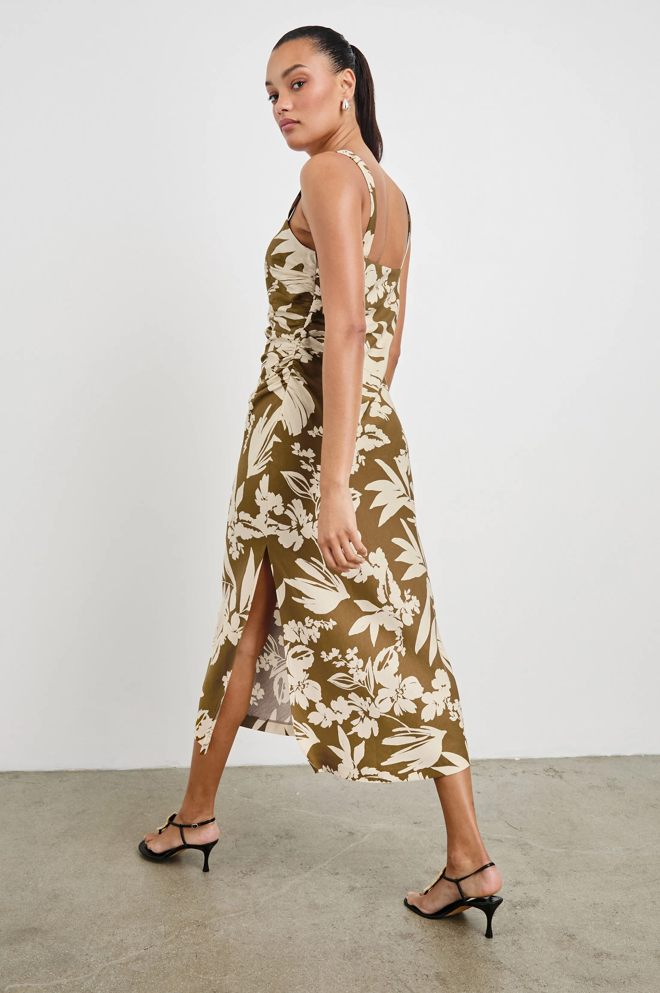 DAMARIS DRESS - OLIVE TROPIC Rails