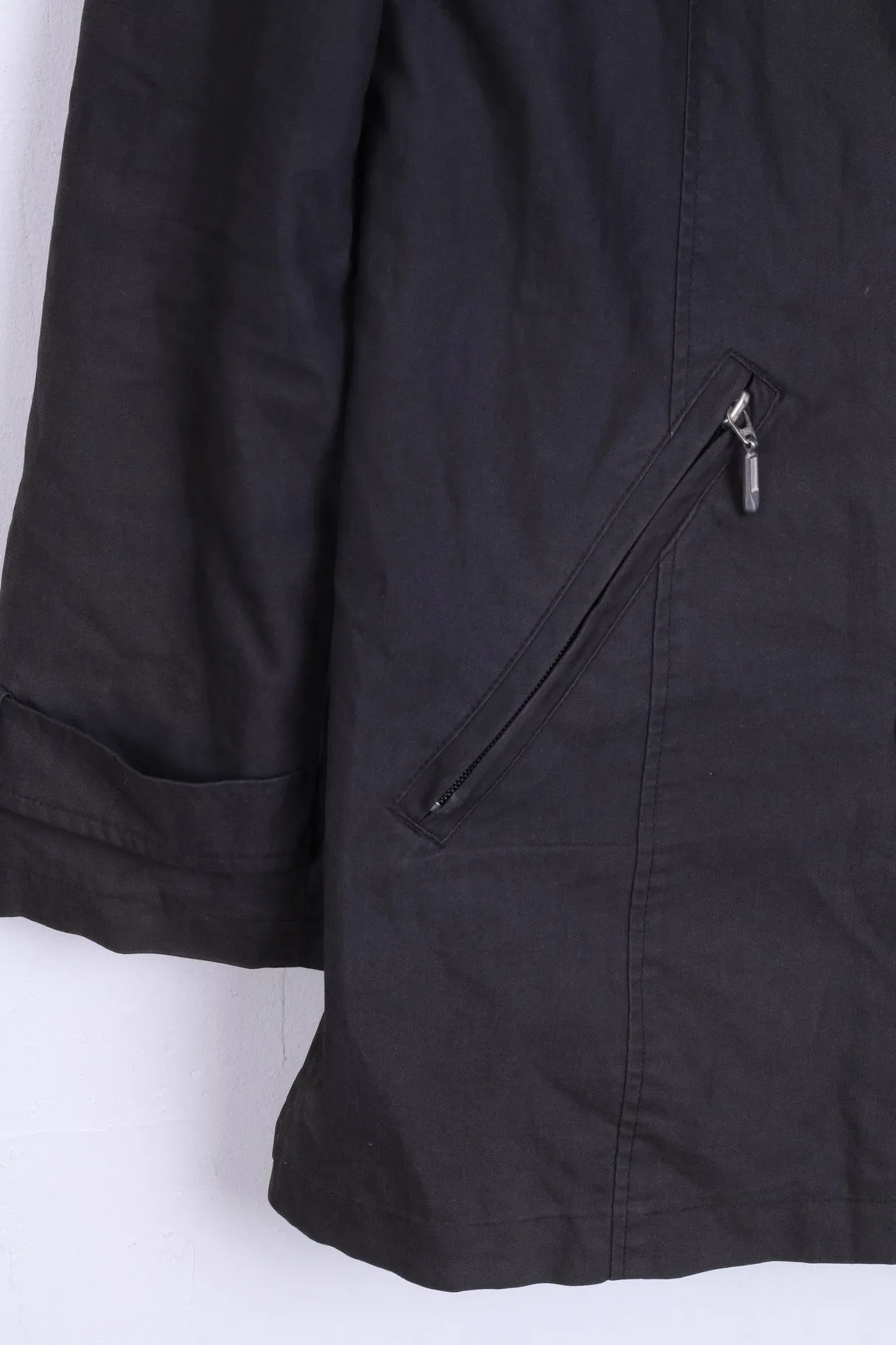 DAMO Womens 12 L Jacket Cotton Dark Grey Double Breasted