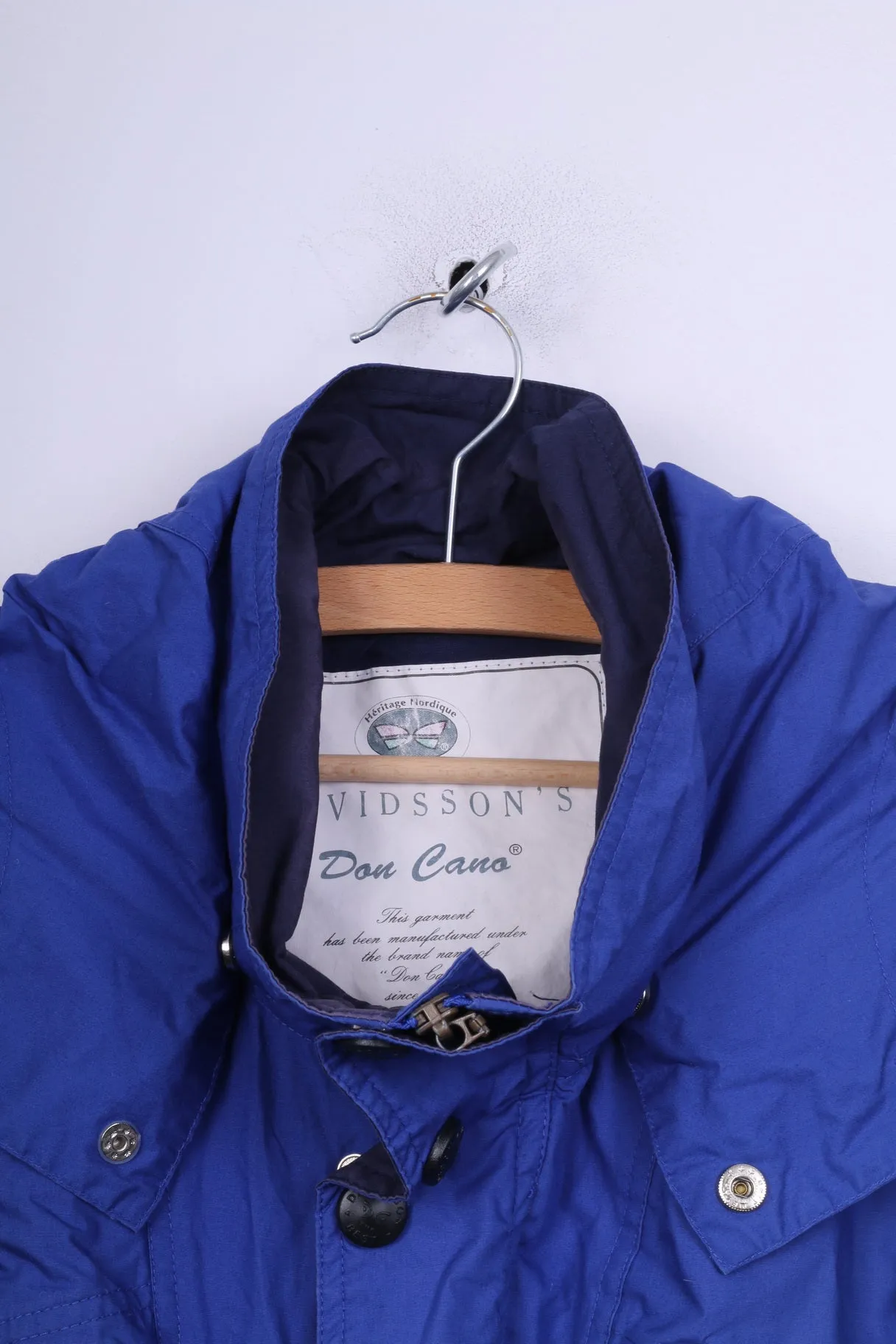 Davidsson's Don Cano Mens S Jacket Indygo Para Cotton Full Zipper Hooded