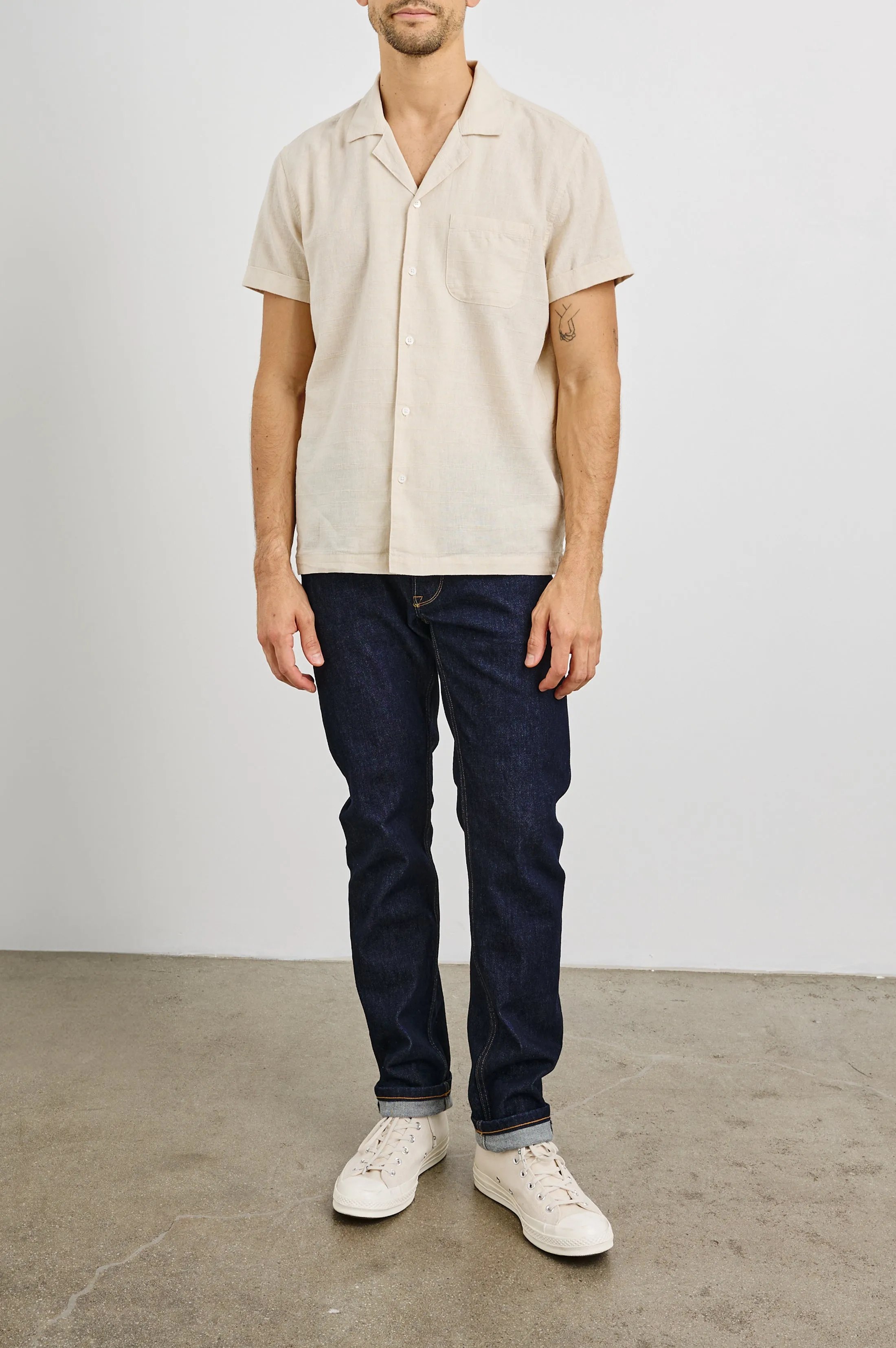 DAVIS SHIRT - NOUGAT Rails