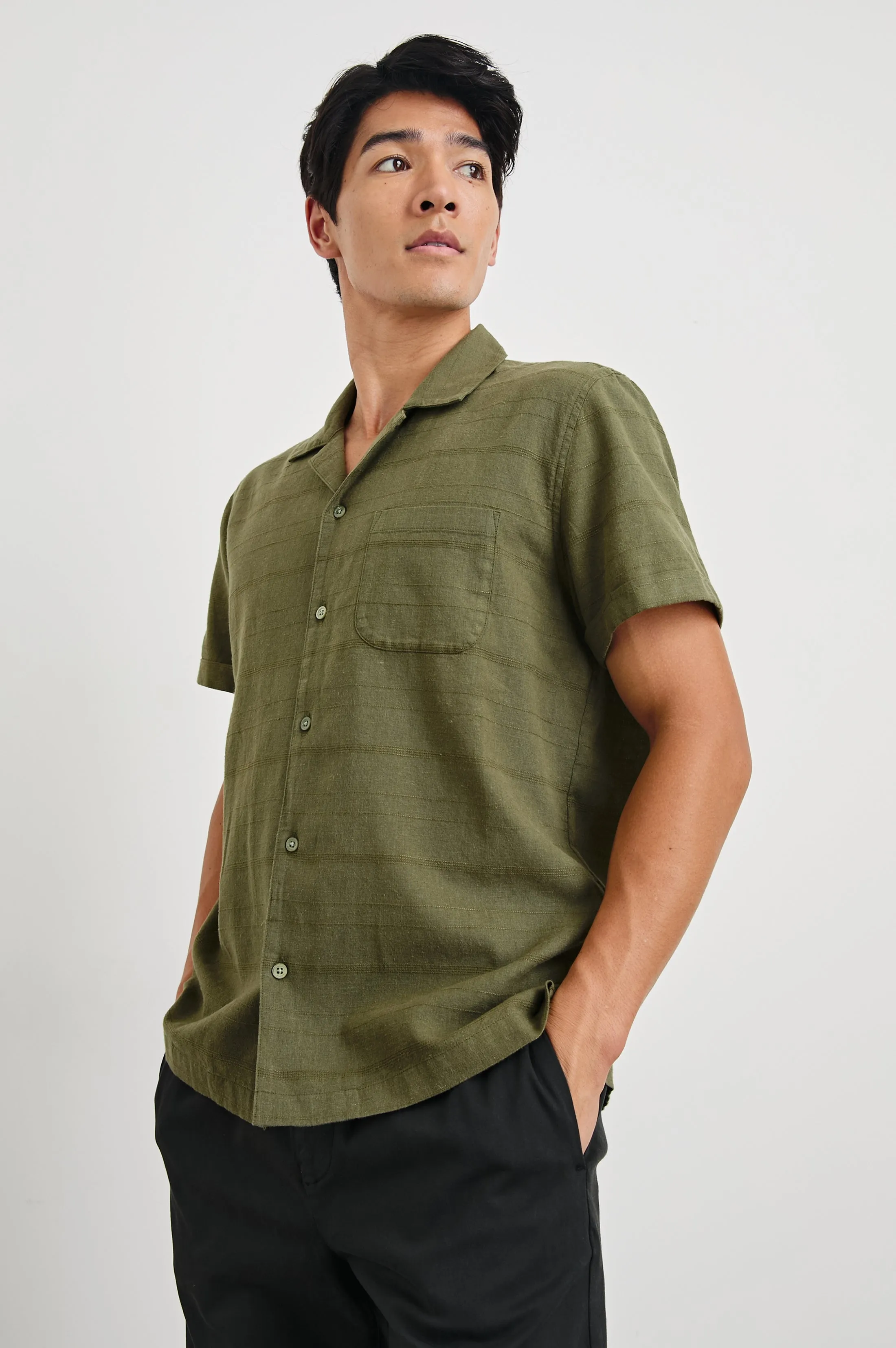DAVIS SHIRT - TRUE OLIVE Rails