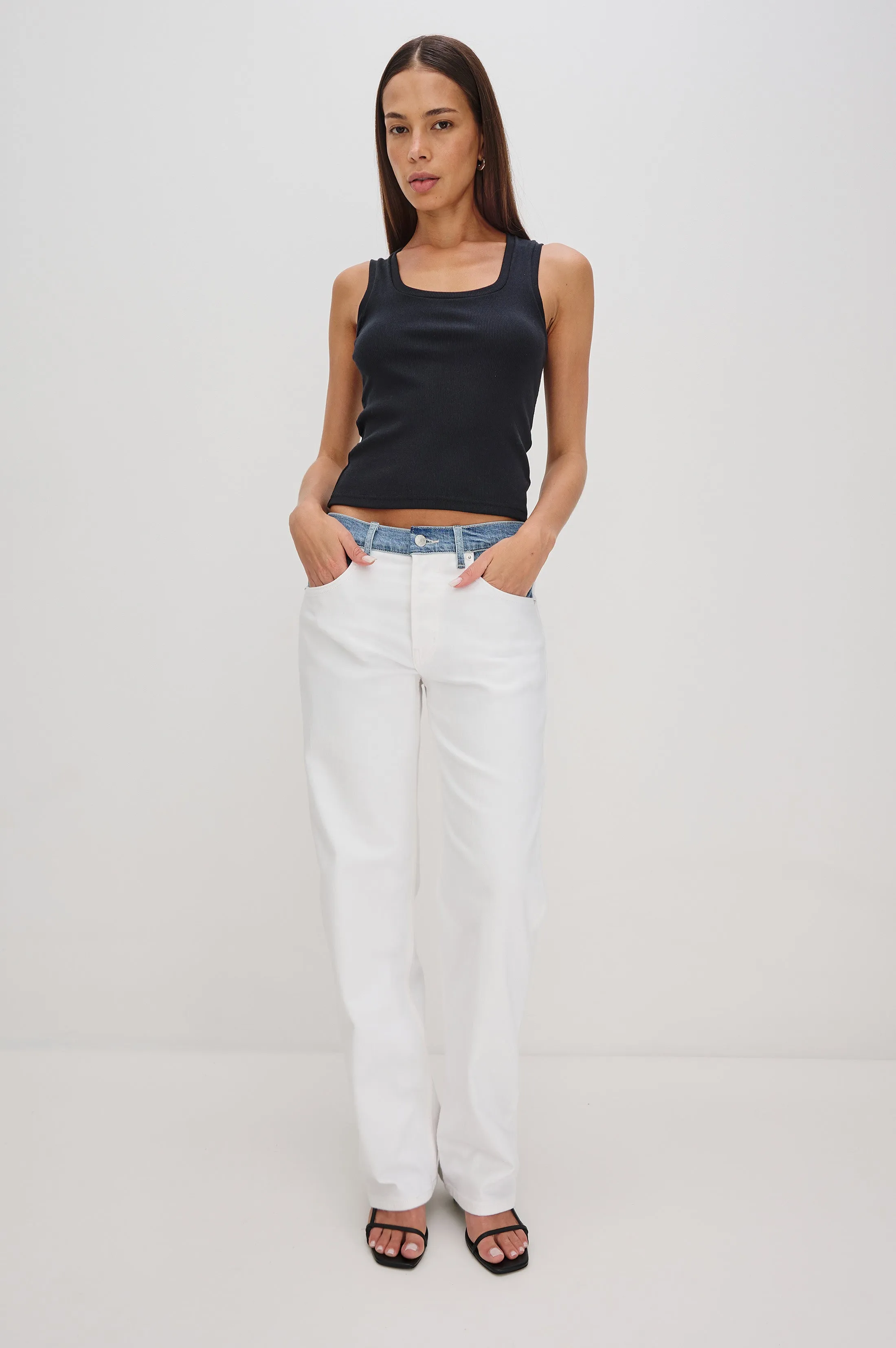 DEL MAR BOYFRIEND - SKIPPER WHITE Rails