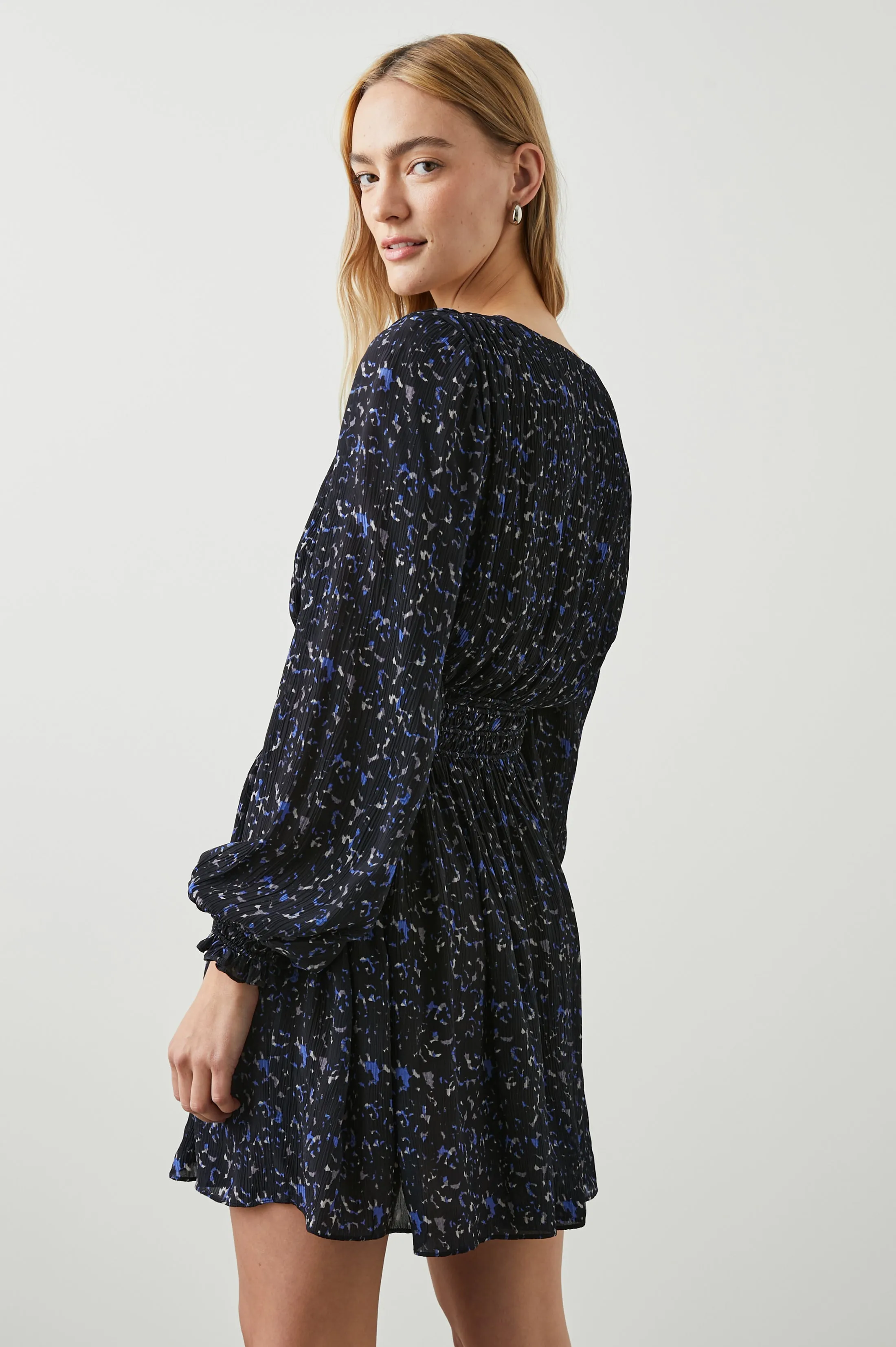 DELANEY DRESS - COBALT STATIC Rails