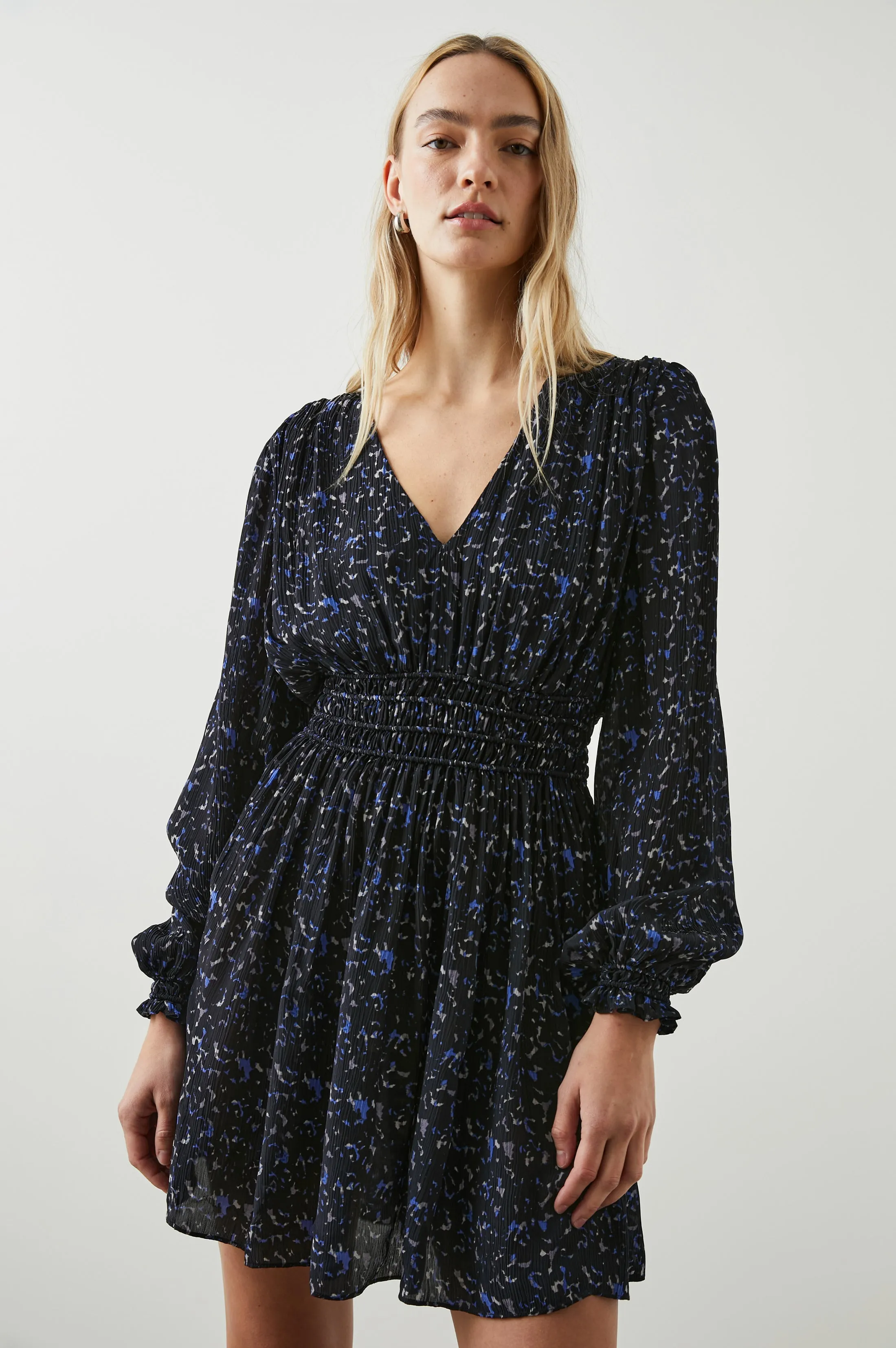 DELANEY DRESS - COBALT STATIC Rails