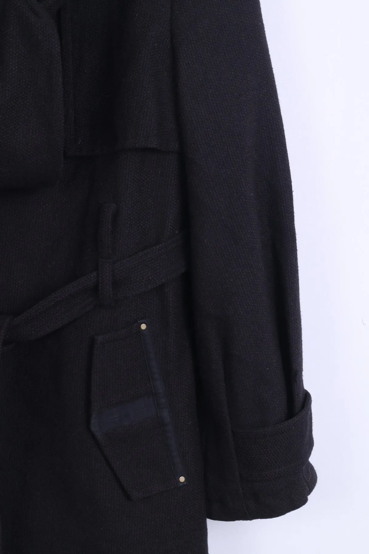 Diesel Womens S Jacket Single Breasted Black Wool