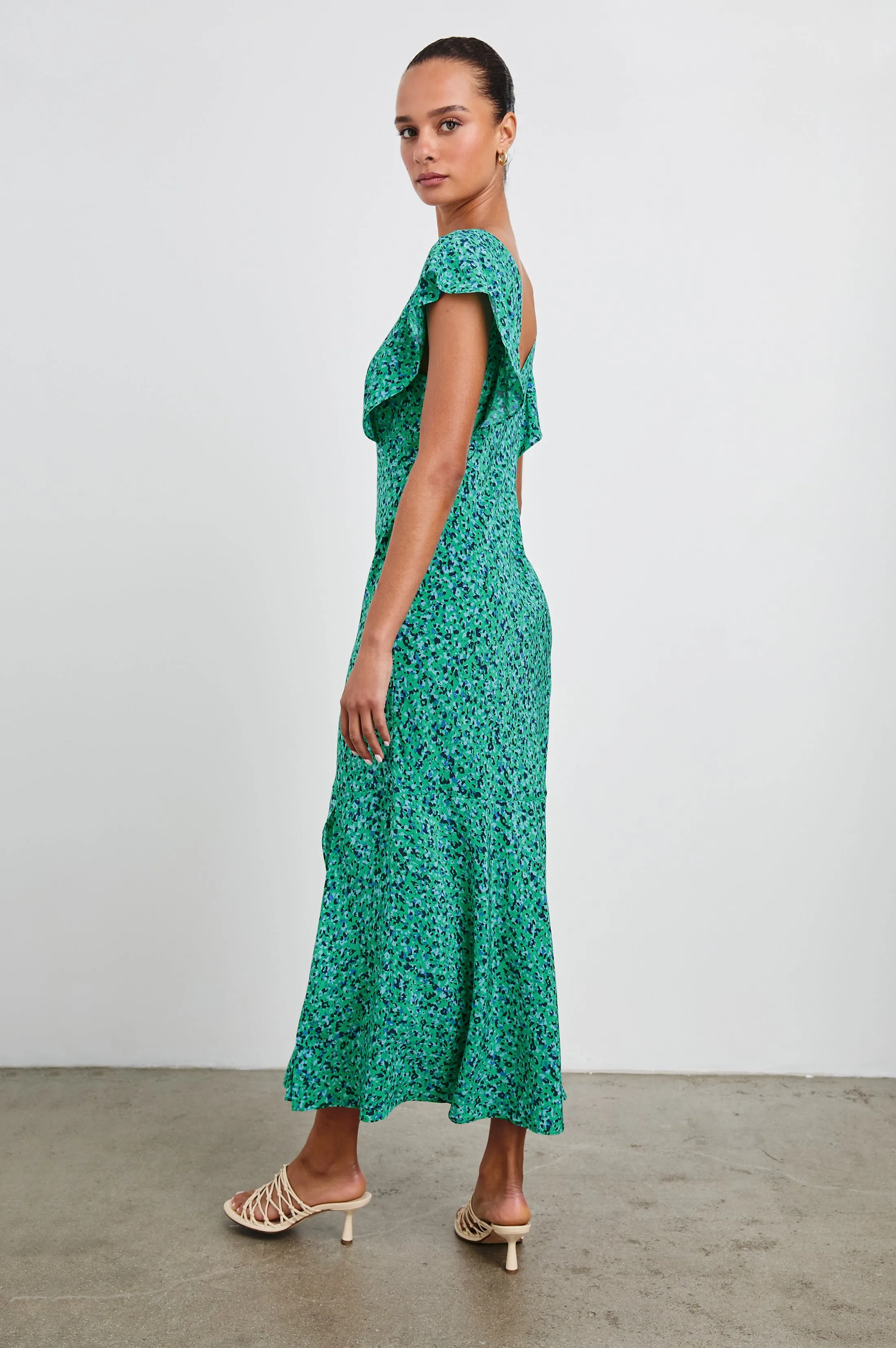 DINA DRESS - GREEN SPECKLED Rails