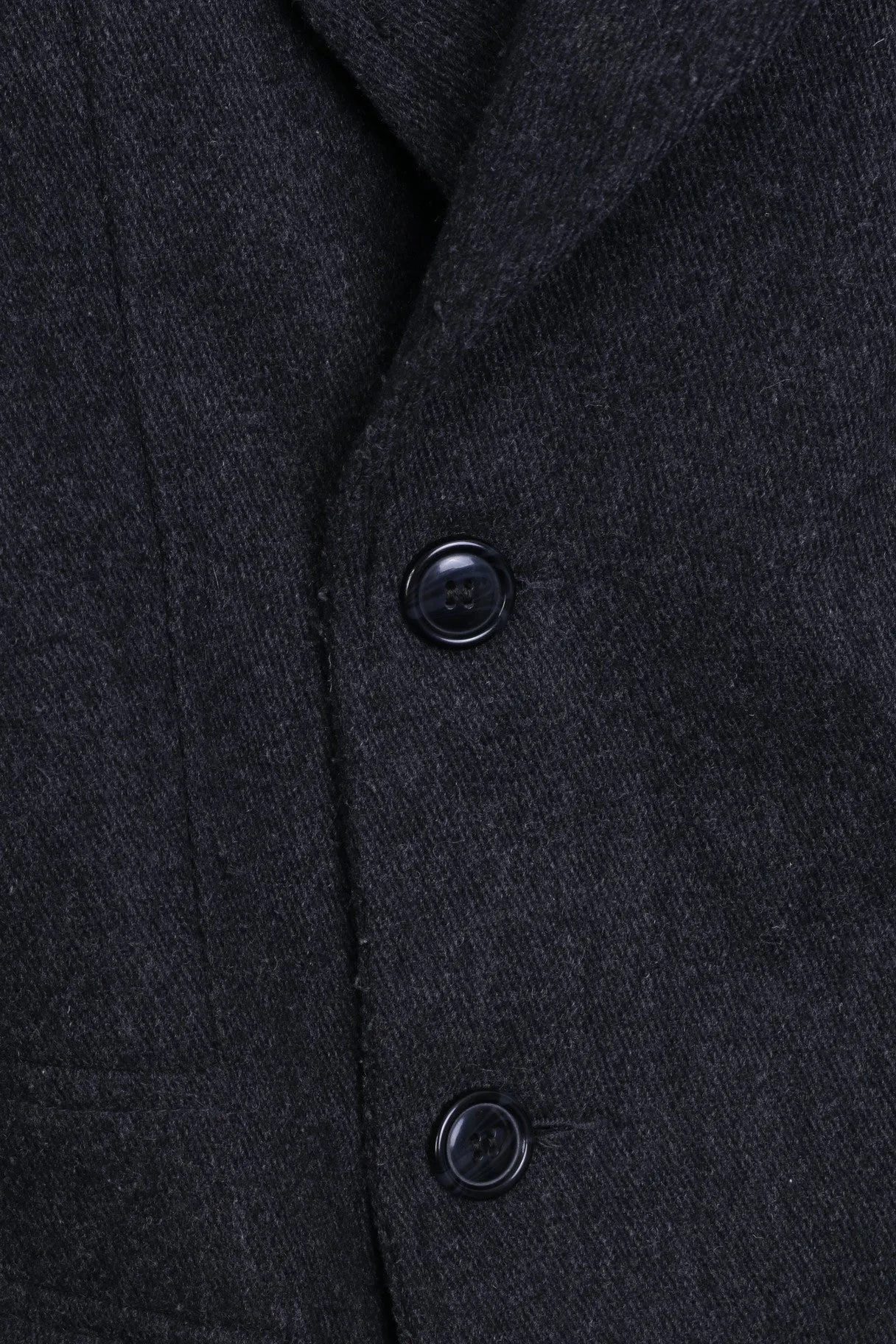 DISSIDENT Mens M Jacket Double Breasted Dark Grey Wool