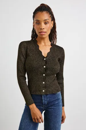 DITA CARDIGAN - GOLD LUREX Rails