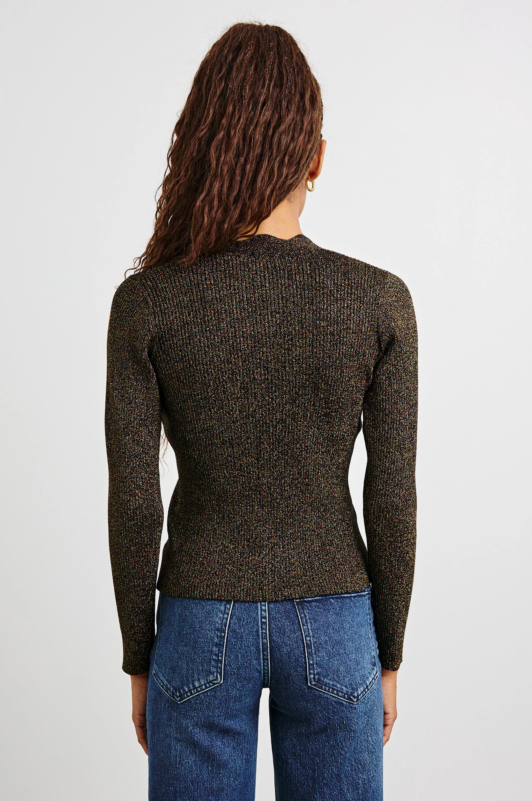 DITA CARDIGAN - GOLD LUREX Rails