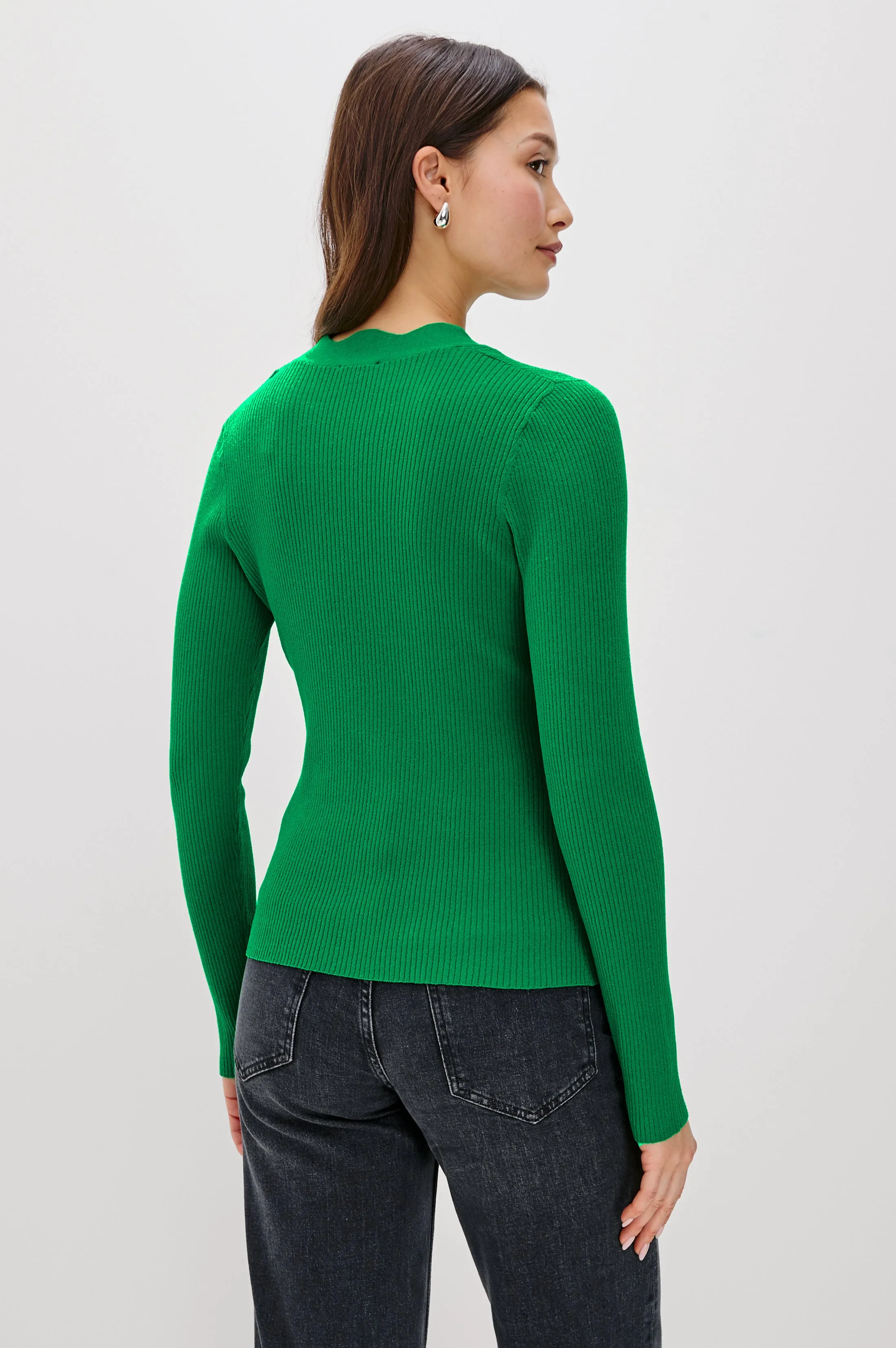 DITA CARDIGAN - KELLY GREEN Rails