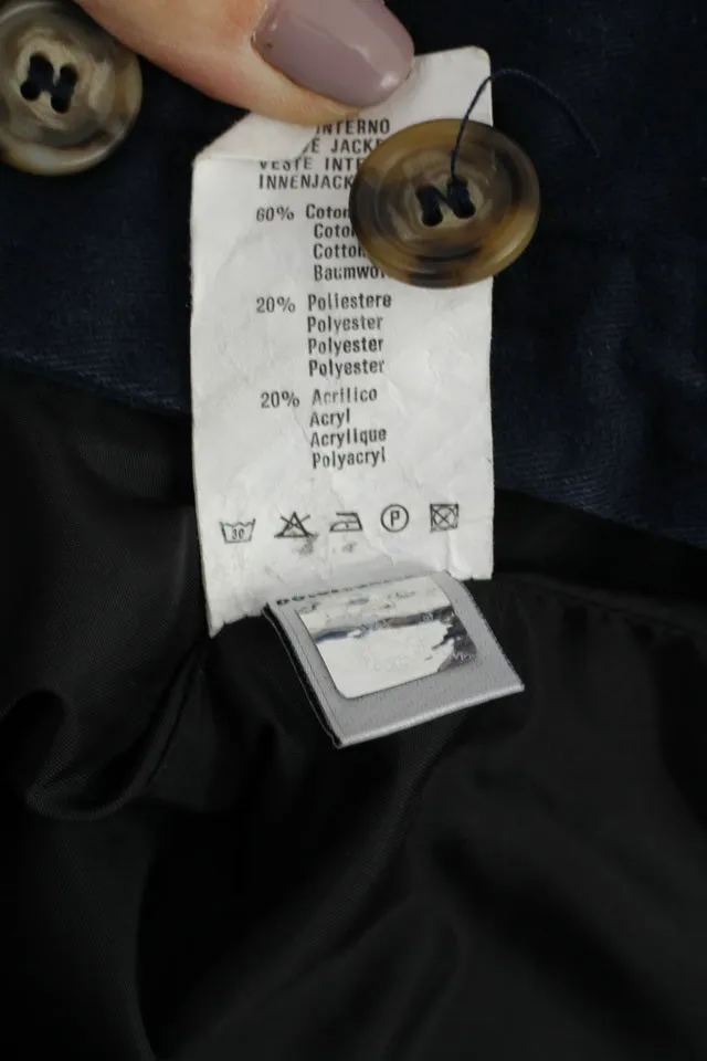 Dolce & Gabbana Womens 40 M Jacket Navy Cotton Zip Up Classic Top