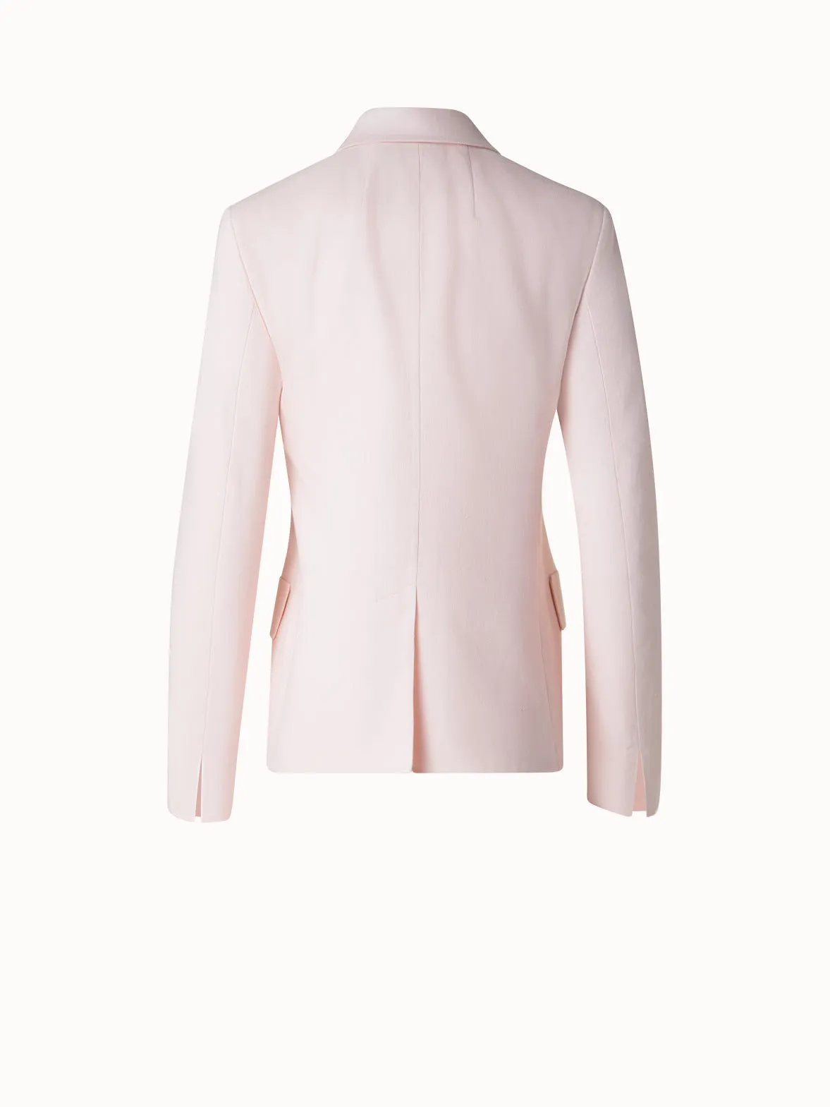 Double-Breasted Blazer in Linen Double-Face Akris