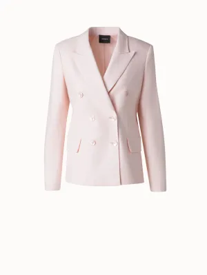 Double-Breasted Blazer in Linen Double-Face Akris
