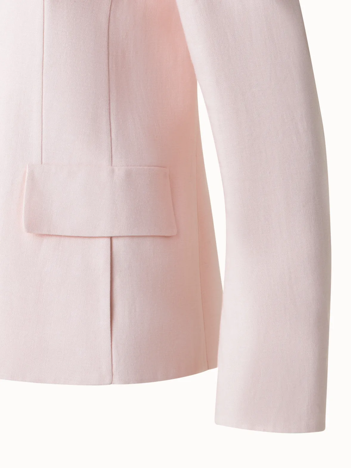 Double-Breasted Blazer in Linen Double-Face Akris