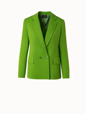 Double Breasted Blazer in Shantung Silk Akris