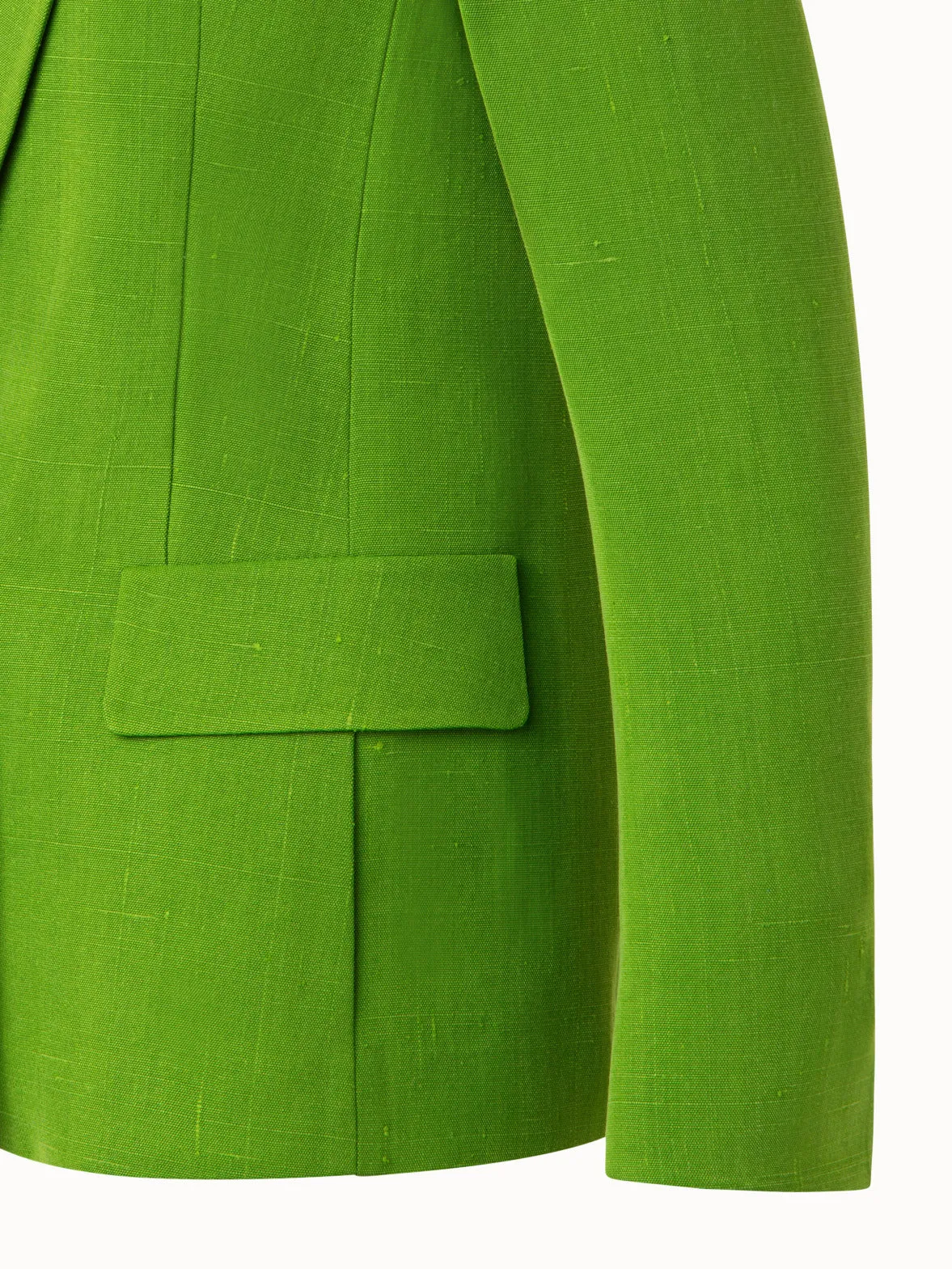 Double Breasted Blazer in Shantung Silk Akris
