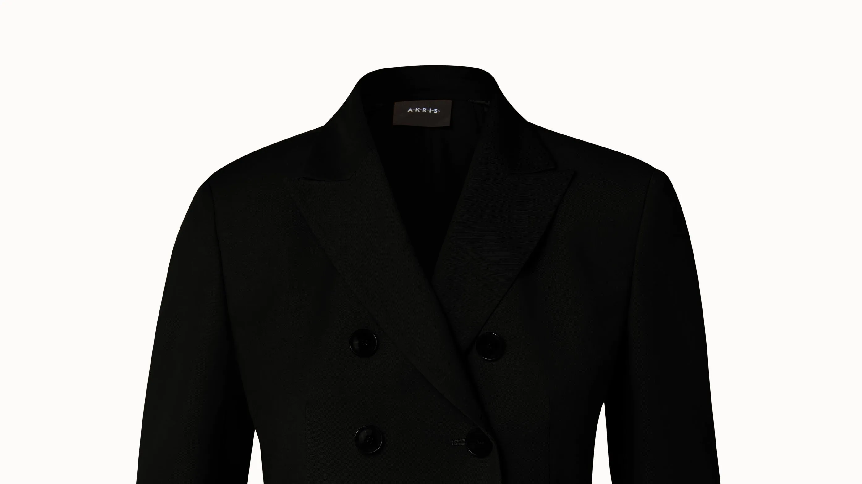 Double-Breasted Cotton Silk Double-Face Jacket Akris