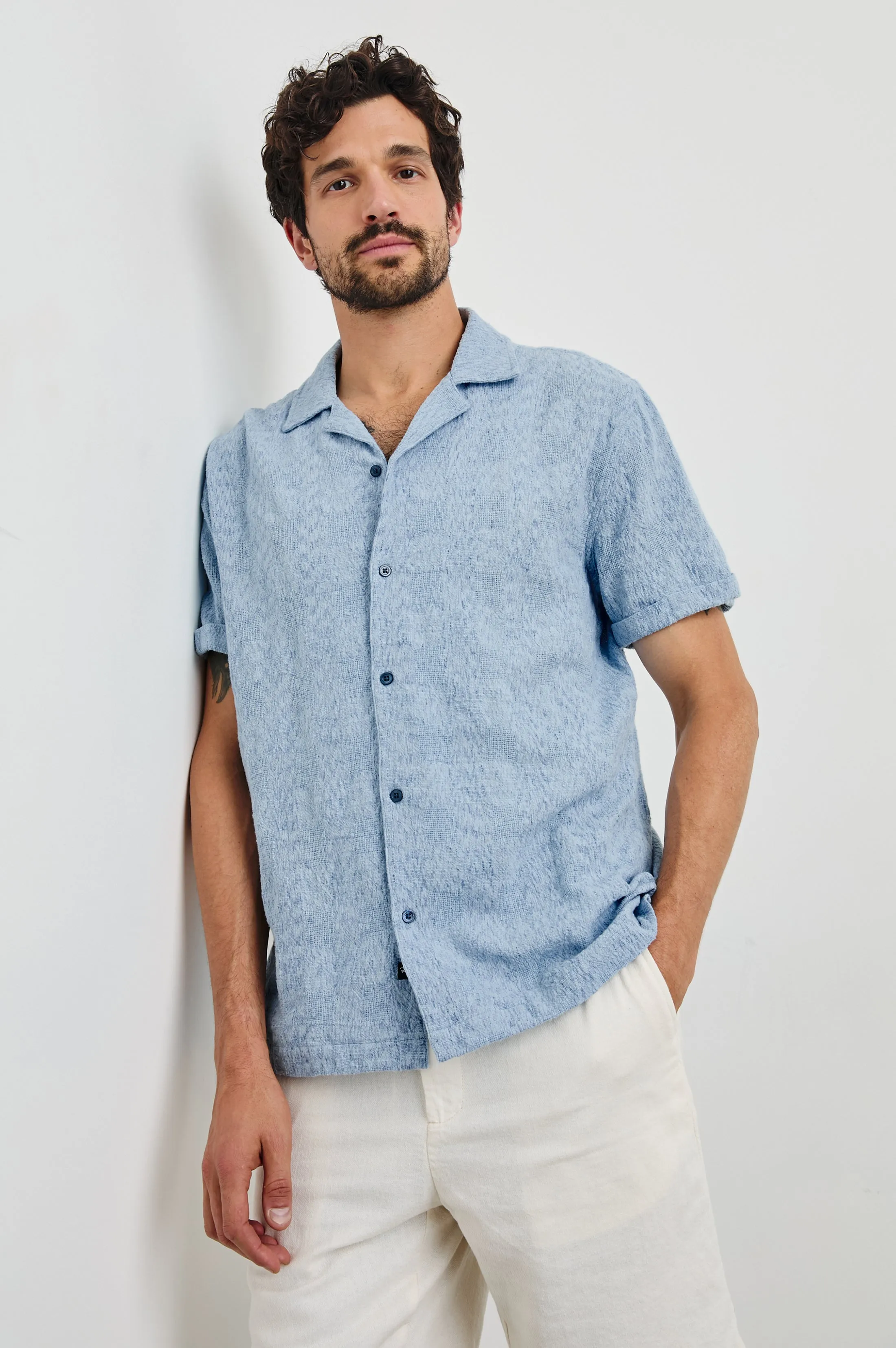 DRESDEN SHIRT - CERULEAN IKAT Rails