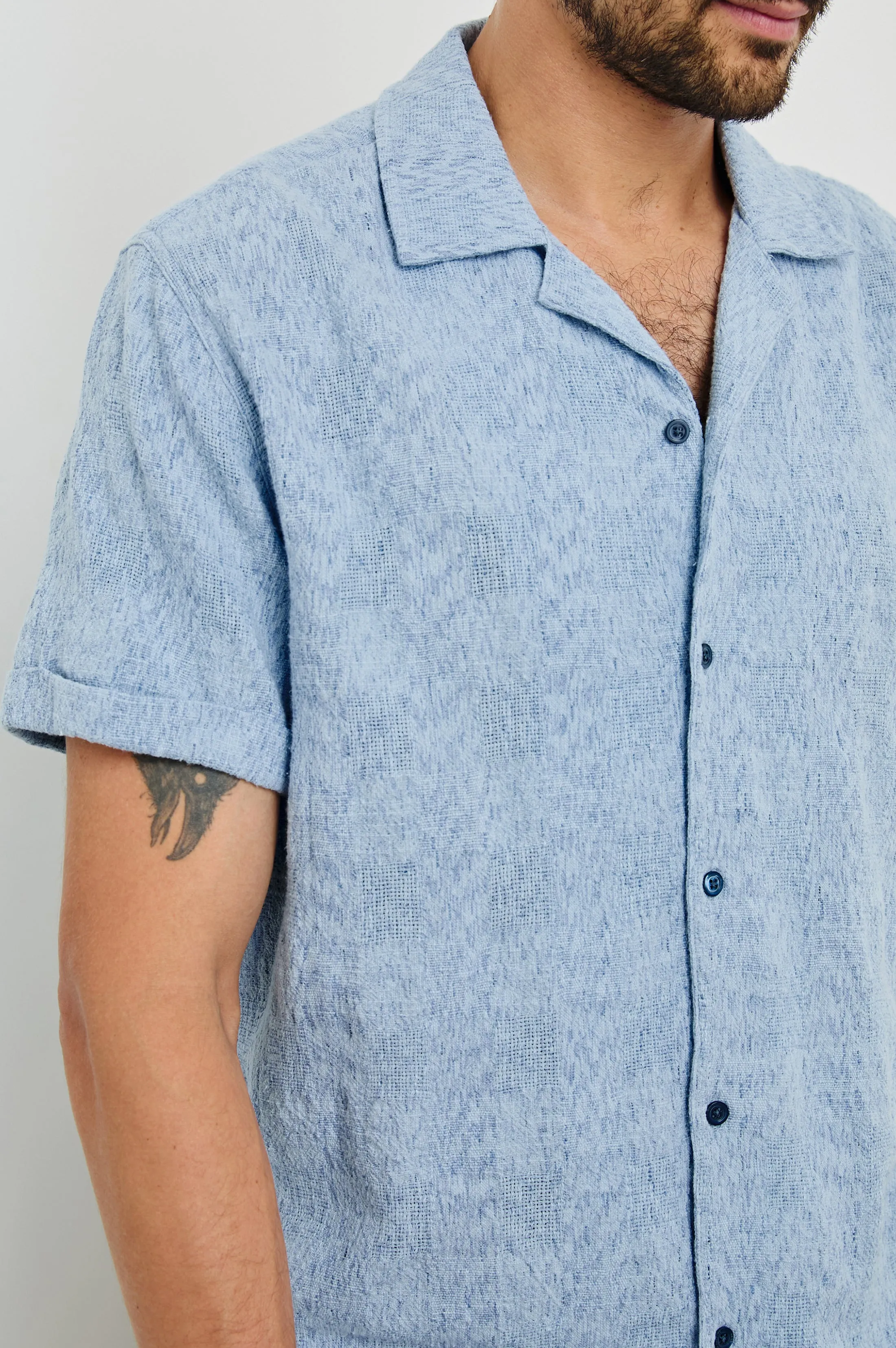 DRESDEN SHIRT - CERULEAN IKAT Rails