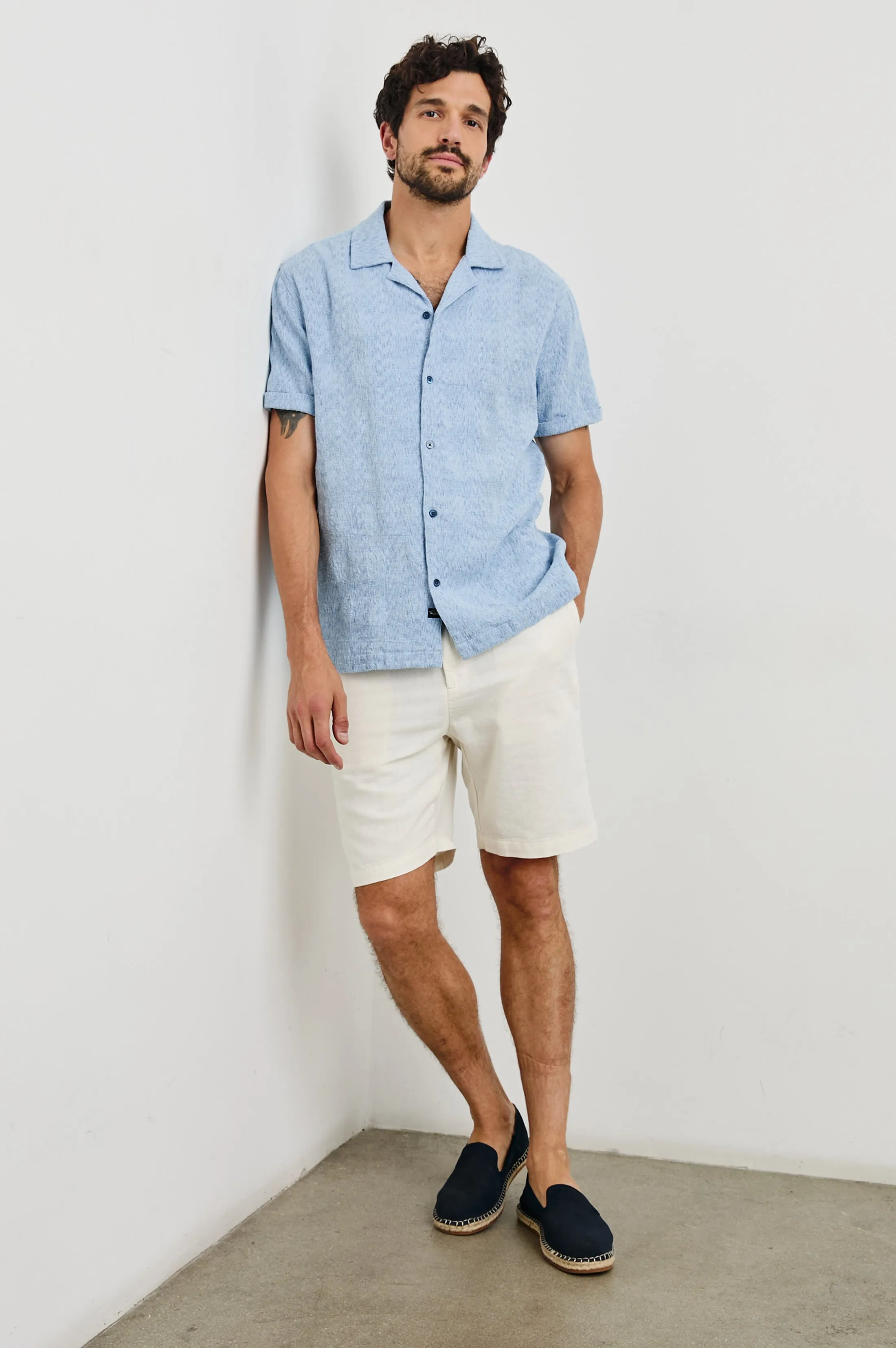 DRESDEN SHIRT - CERULEAN IKAT Rails