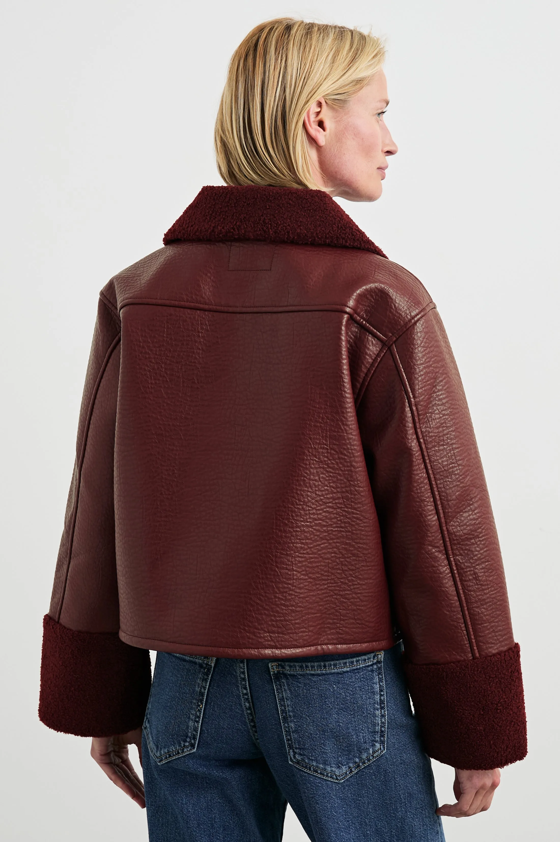 DRIA JACKET - MAROON SHEARLING Rails
