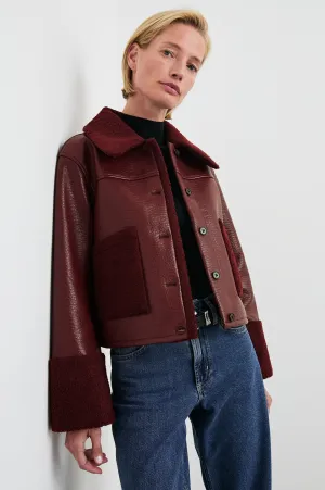 DRIA JACKET - MAROON SHEARLING Rails