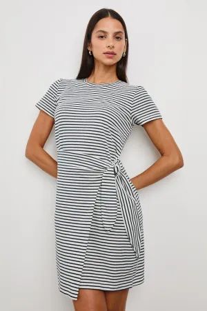 EDIE DRESS - IVORY NAVY MICRO STRIPE Rails