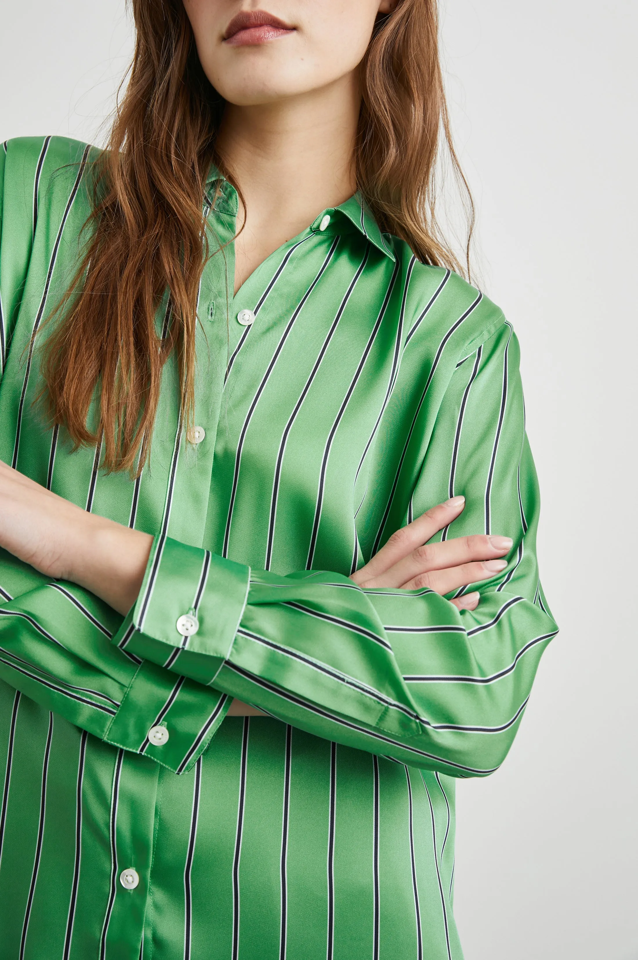 ELIAS SHIRT - BASIL STRIPE Rails