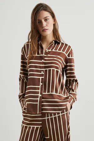 ELIAS SHIRT - BROWN LINE ART Rails